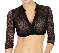 Dirndl Damen Oktoberfest Sexy Spitze Dirndlbluse Hochgeschlossen Einfarbig Trachtenbluse Weiß Dirndl Kostüm Trachtenmode Karneval V-Ausschnitt Kurzarm Trachtenblusen Traditionelle Bekleidung