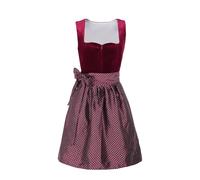 Dirndl für Damen, Grosse Grössen Trachtenkleid Trachtenrock Oktoberfest Dresses Elegantes Trachten Kleid für Oktoberfest Trachtenmode,#19 Rot,XL