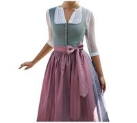Dirndl für Damen, Grosse Grössen Trachtenkleid Trachtenrock Oktoberfest Dresses Elegantes Trachten Kleid für Oktoberfest Trachtenmode,#01 Armeegrün,3XL