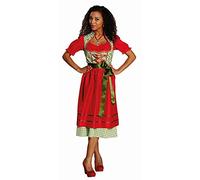 Dirndl grün-rot Gr. 40 Oktoberfest Damen Trachtenkleid Kleid Dirndl