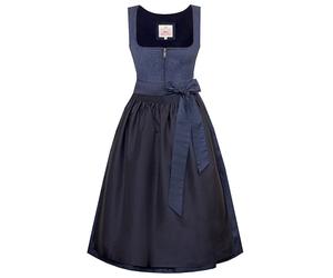 Dirndl MARJO "Mididirndl BIEBELRIED", Damen, Gr. 38, EURO, blau (navy), Obermaterial: 60% Polyester PES. 40% Viskose CV., Kleider (71588624-38) navy