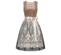 Dirndl NÜBLER "Dirndl midi Geelke", Damen, Gr. 36, EURO, braun, Obermaterial: 100% Polyester PES., Kleider (73629067-36) braun
