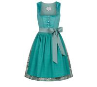 Dirndl NÜBLER "Dirndl midi Gina", Damen, Gr. 36, EURO, blau (petrol), Obermaterial: 100% Polyester PES., Kleider (77467850-36) petrol