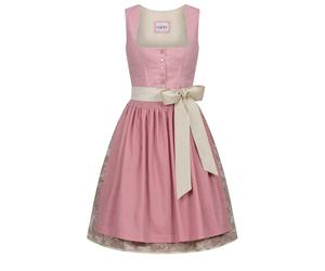 Dirndl NÜBLER "Dirndl midi Gina", Damen, Gr. 36, EURO, rosa, Obermaterial: 100% Polyester PES., Kleider (87731743-36) rosa