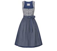 Dirndl NÜBLER "Dirndl midi Gudrun", Damen, Gr. 36, EURO, blau, Obermaterial: 100% Baumwolle CO., Kleider (75360122-36) blau