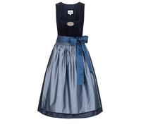 Dirndl NÜBLER "Dirndl midi Marlies", Damen, Gr. 42, EURO, blau, Obermaterial: 50% Polyester PES. 50% Viskose CV., Kleider (25266107-42) blau