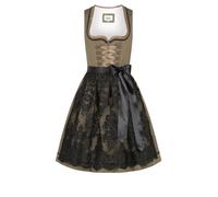 Dirndl NÜBLER "Dirndl Mini Erika", Damen, Gr. 38, EURO, braun, Obermaterial: 50% Polyester PES. 50% Viskose CV., Kleider (53573404-38) braun