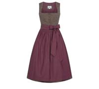 Dirndl NÜBLER "Midi Dirndl Blanka", Damen, Gr. 40, EURO, rot, Obermaterial: 80% Baumwolle CO. 18% Polyester PES. 2% Elasthan EL., Kleider (14598009-40) rot
