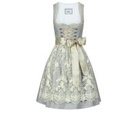 Dirndl NÜBLER "Mini Dirndl Flavia", Damen, Gr. 36, EURO, silber, Obermaterial: 60% Polyester PES. 40% Elasthan EL., Kleider (57661008-36) silber