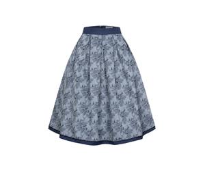 Dirndl NÜBLER "Trachtenrock Leni", Damen, Gr. 40, EURO, blau, Obermaterial: 100% Viskose CV., Kleider (53748654-40) blau