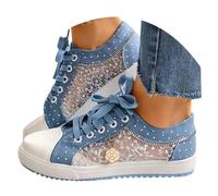 dirndl schuhe damen, Trachtenschuhe Damen Flach Dirndl Schuhe Spitzen Mesh Atmungsaktive Trachten Sneaker Oktoberfest Elegante Hochzeitsschuhe Bestickte Bequeme Leichte Brautschuhe Lace Sportschuhe