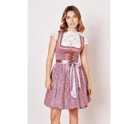 Krüger Dirndl Seline Beere | Jacquard-Dirndl mit Spitzenschürze | Damen (DE/NL/SE/PL, Numerisch, 36, Regular, Regular, Beere 50cm Länge)