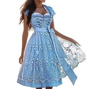Dirndl Set 3 TLG. Trachtenkleid mit Stickerei, Dirndl Bluse, passender Schürze Größen von S-XXL