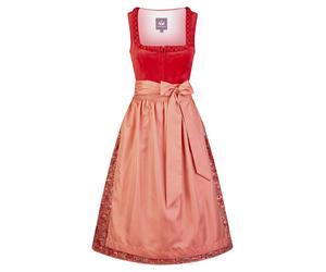 Dirndl SPIETH & WENSKY "Gloria", Damen, Gr. 42, N-Gr, rot, Obermaterial: 100% Polyester PES. Futter: 70% Polyester PES. 30% Viskose CV. 70% Polyester PES. 30% Viskose CV., geblümt, festlich, regular f