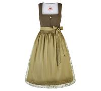 Dirndl SPIETH & WENSKY "Kirsche", Damen, Gr. 36, N-Gr, grün (oliv), Obermaterial: 85% Polyester PES. 15% Polyamid PA., uni, regular fit, Kleider, mit dekorativer Schürze (78607465-36) oliv