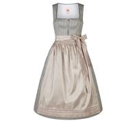 Dirndl SPIETH & WENSKY "Spieth & Wensky Dirndl Karma", Damen, Gr. 42, N-Gr, braun (taupe), Obermaterial: 58% Polyester PES. 42% Baumwolle CO., uni, regular fit, Kleider, mit eleganter Schürze (6550572
