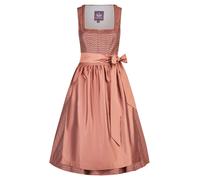 Dirndl SPIETH & WENSKY "Spieth & Wensky Dirndl Kenia", Damen, Gr. 34, N-Gr, rot (rost), Obermaterial: 60% Polyester PES. 40% Viskose CV., uni, regular fit, Kleider, mit dekorativer Schürze (68518246-3
