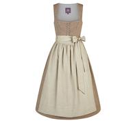 Dirndl SPIETH & WENSKY "Spieth & Wensky Dirndl Kordia", Damen, Gr. 36, N-Gr, braun, Obermaterial: 75% Polyester PES. 25% Wolle WO., uni, regular fit, Kleider, mit dekorativer Schürze (92556663-36) bra