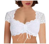 Dirndl Weste Damen Bluse Blumen grau trachtenblusen für Gastro dirndlblusen Schwarze Dirndlbluse Spitze weiß Trachten Rock