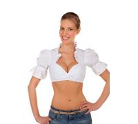 Dirndlbluse Bluse weiß mit Schnürung 34