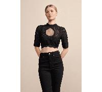 Dirndlbluse DANICA - Krüger Madl - 316168-000-0004 Schwarz/Schwarz - Gr. - 36