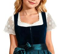 Dirndlbluse Mädchen Kurzarm V Ausschnitt Dirndl Bluse Weiß Trachtenbluse Spitze Transparent Dirndlblusen Oktoberfest Karneval Bayrische Bierfest Trachten Oberteil Dirndl Blusen Spitzenbluse
