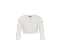 Nübler Dirndlbluse Damen Juna - Langarm Trachtenbluse mit Spitze und V-Ausschnitt, elastischer Saum, modischer Landhaus Stil, perfekte Ergänzung für Dirndl und Festliche Anlässe, Größe:36