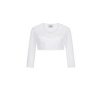 Dirndlbluse NÜBLER "Dirndlbluse langarm Lisa", Damen, Gr. 40, weiß, Obermaterial: 90% Polyester PES. 10% Elasthan EL., Blusen Dirndlbluse (93130833-40) weiß