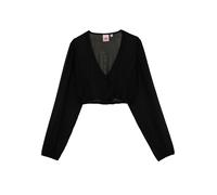 Dirndlbluse SPIETH & WENSKY "Efeu", Damen, Gr. 40, schwarz, Obermaterial: 100% Polyester PES., uni, festlich, regular fit, V-Ausschnitt, Blusen Dirndlbluse, mit schimmernden Knöpfe als stilvolles Deta