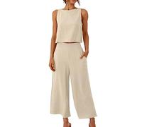 Dirndlbluse Spitze Trachtenbluse Damen weiß cordhemd Baumwolle Leinen Kurzarm Top Shorts Set für Frauen festliches Oberteil Hosenanzug elegant（Beige, S