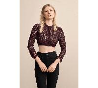 Dirndlbluse SUNNA - Krüger Collection - 216268-000-0090 Bordeaux - Gr. - 44