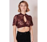 Dirndlbluse TEONA- Finale - Krüger Collection - 213166-000-0090 Bordeaux/Bordeaux - Gr. - 36