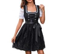 Dirndlkleid 2 Teilig Damen Dirndl Midi Trachtenkleid Mit Schürze Oktoberfest Trachten Outfit Damen Dirndl Kleid Trachtenmode