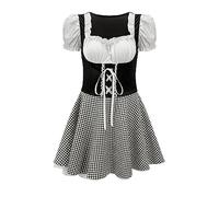 Dirndlkleid Damen Dirndl Rock Braun Große Größen Weiß Women's Dirndl Dresses Mit Reissverschluss Vorne Trachtenmieder Für Damen Gr 54 Oktoberfest Outfit Gold Trachtenkleid Übergröße Schürze