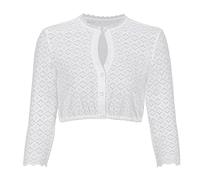 Dirndlparty Dirndlbluse Spitze Hochgeschlossen Dirndl Bluse Damen Langarm | 3/4 Arm Weiß Creme Dirndlblusen Trachtenbluse Oktoberfest Bluse für Dirndl Weich und Bequem Größe 34-44