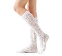 DIRNDLSTERN Trachtenstrümpfe Damen Socken - Trachtensocken Söckchen mit Rüschen für Oktoberfest