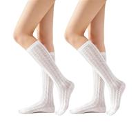 DIRNDLSTERN Trachtenstrümpfe Damen Socken - Trachtensocken Söckchen mit Rüschen für Oktoberfest