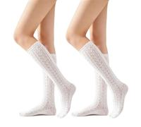 DIRNDLSTERN Trachtenstrümpfe Damen Trachten Socken - Dirndlstrümpfe Trachtensocken Söckchen mit Rüschen für Oktoberfest