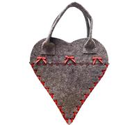Dirndltasche Filz Herz grau rot Dirndltasche