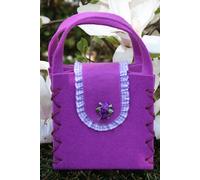 Dirndltasche Filz lila Rose Dirndltasche