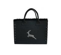Dirndltasche Shopper Echtnerz schwarz Hirsch große Auswahl