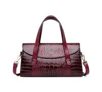 DIRRONA Damen Retro Umhängetasche Mode Krokodilmuster Henkeltasche Handtasche Täglich Casual Reisen Messenger Umhängetaschen Dating Arbeiten Party Pu Leder Elegant Umhängetaschen Lila