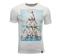 Dirty Velvet Herren T-Shirt Team Antarctic-Weiss-XL
