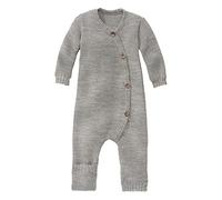Disana 100% Bio Merino Woll Strick Overall Strampler Made in Germany- Gr. 62/68 (3-6 Monate), hellgrau