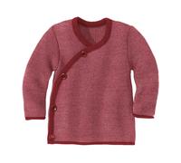 Disana Baby Jacke Bio-Merinowolle melange-bordeaux-rosé Gr.74/80