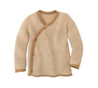 Disana Melange-Jacke Baby & Kleinkind - 100% Bio-Merino - atmungsaktiv, warm & weich, Unisex Gr. 50-104 - nachhaltig & fair - mit Wickelverschluss - Made in Germany | Karamell-Natur Gr. 86-92