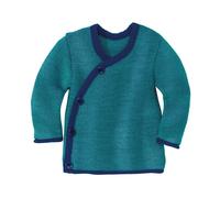 disana - Kid's Melange-Jacke - Merinojacke, Gr. 74-80, türkis (Navy/Lagoon)