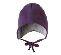 Disana Baby Kinder Walk Mütze kbT Schurwolle Aubergine 01 (42-46 cm)