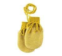 disana Baby Strick-Handschuhe Bio-Merinoschurwolle, Curry-Natur, Gr. 0