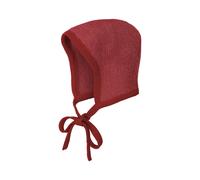 Disana Baby Strickmütze Bio-Merinowolle melange bordeaux rose Gr.1 (42-46 cm, 3-6 Monate)
